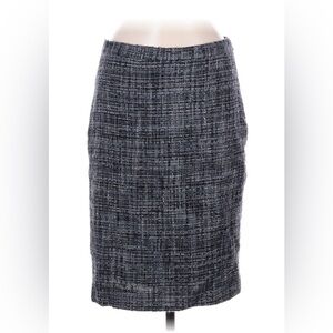 Moschino Cheap & Chic Tweed Wool Pencil Skirt Gray Black IT 40 US 10 Back Vent